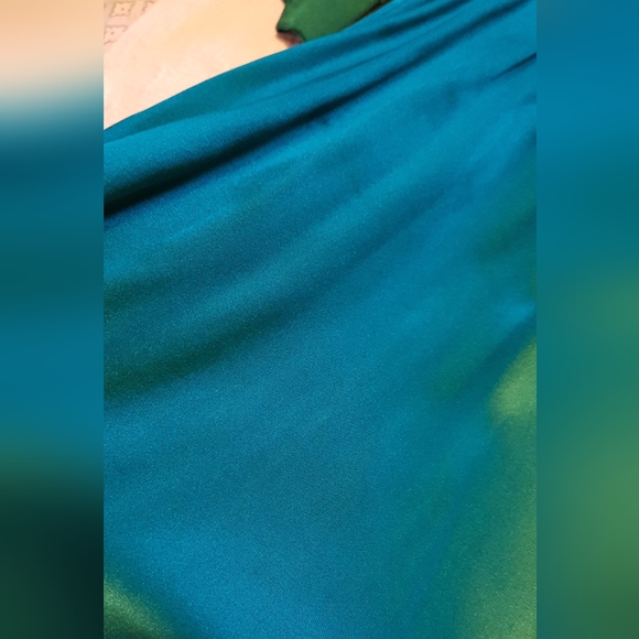 Emerald silk Ojay dress - Picture 10 of 11